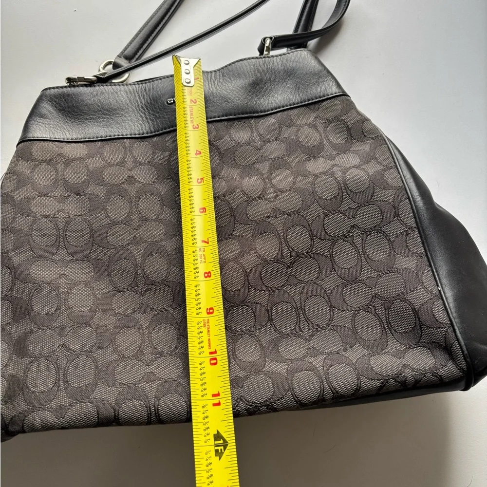 Coach Black and Gray Signature Shoulder Bag - Picture 5 of 6